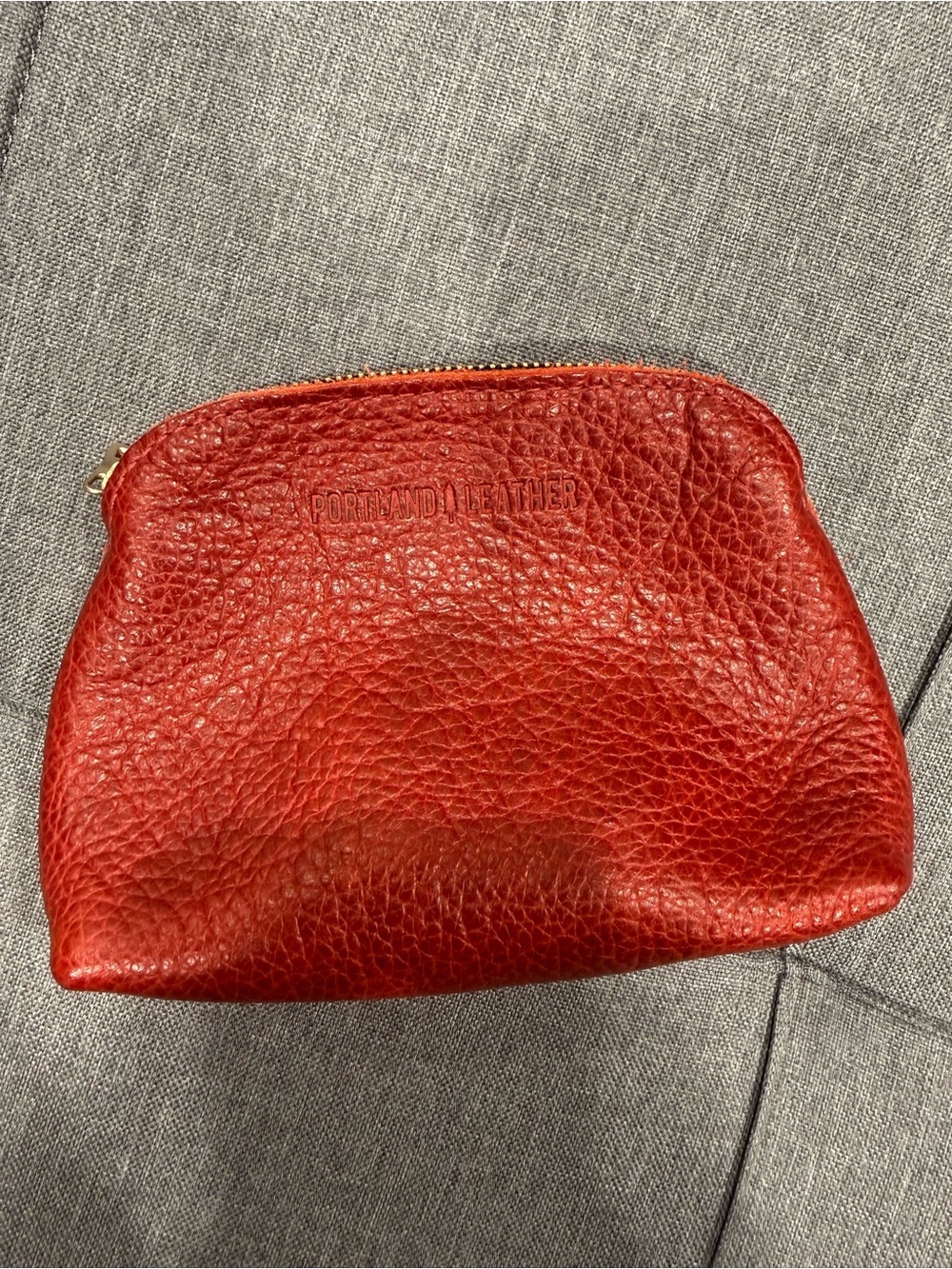 Portland Leather CLASSIC Luna Pouch - Chili Red - Picture 6 of 8